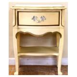 Vintage French 1 drawer nightstand
