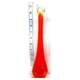 MCM 11in amberina bud vase