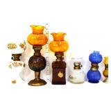 Vintage lot of 6pcs of oil lamps