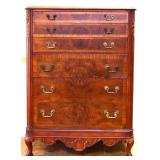 Vintage French 6 drawer tall chest see photos