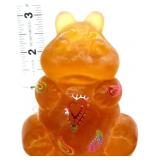 Fenton satin sitting hippo with hearts