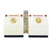 Pair plastic Westinghouse salt/pepper shakers