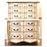 Vntg Kent Coffey French Dauphine tall chest