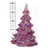 Fenton 4in pink iridescent Christmas tree