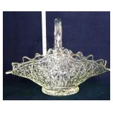 Vintage clear glass 13,5 in basket