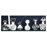 Estate lot of 6 clear perfume bottles