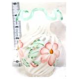 Fenton opalescent meadow beauty 4in vase