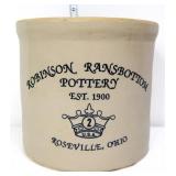 Vntg 2gal Robinson Pottery pickle crock