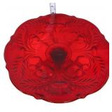 Ruby red thistle cake plate