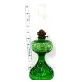 Vintage emerald base oil lamp