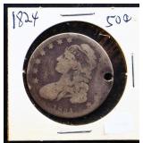 1834 bust half dollar