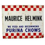 Vntg metal 30x23.75 Purina Chows sign