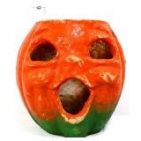 Vntg paper mache jack o lantern candy bucket