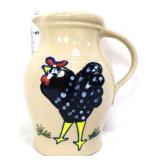 Stoneware pitcher w/rooster