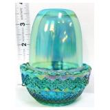 Mosser teal iridescent glimmer courting fairy lamp