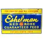 Vntg porcelain 48x30 Eshelman Red Rose Feed sign