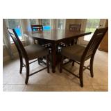 Wood Breakfast Table w/6 Chairs
