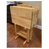 TV Trays with Storage Rack