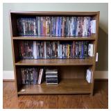 Wood DVD Or CD Media Shelf