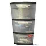 Storage Bin With Assortment of Work Items