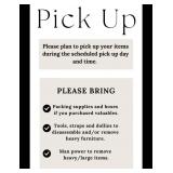 PICK UP Date, Time, Location