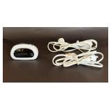 Sharp Digital Alarm Clock And 2 Extension Cords