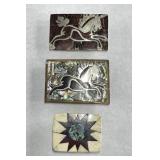 Mexican Mosaic Inlay Belt Buckles Mexican Mosaic Inlay Belt Buckles