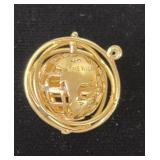 Swivel 14K Gold Globe Pendant Swivel 14K Gold Globe Pendant