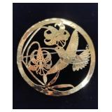 Round Hummingbird Brooch Round Hummingbird Brooch