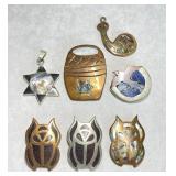 Mexican Stone Inlay Pendants Mexican Stone Inlay Pendants
