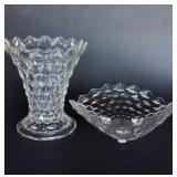 American Fostoria Vase and Bowl American Fostoria Vase and Bowl