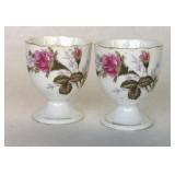 Porcelain Floral Egg Cups Porcelain Floral Egg Cups
