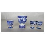 Japanese Blue & White Egg Cups Japanese Blue & White Egg Cups