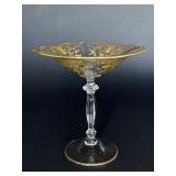 Gold Coralene Pedestal Dish Gold Coralene Pedestal Dish