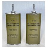 Vintage Military Gun Oil Bottles Vintage Military Gun Oil Bottles