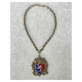 Lion Shield Metal Pendant Necklace Lion Shield Metal Pendant Necklace