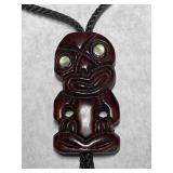 Vintage Hand-Carved Tiki Bolo Tie Vintage Hand-Carved Tiki Bolo Tie