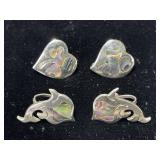 Mexican Stone Inlay Clip-On Earrings Mexican Stone Inlay Clip-On Earrings