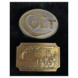 Colt Firearms Brass Belt Buckles Colt Firearms Brass Belt Buckles