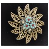 Mid Century Signed BSK Brooch Mid Century Signed BSK Brooch
