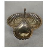 Silver Plate Triple Shell Serving Dish Silver Plate Triple Shell Serving Dish