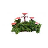Red Metal Pillar Candle Hoder