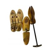 4 Piece Vintage Wooden Shoe Stretchers