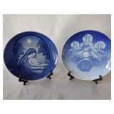 2 Bing And Grondahl Copenhagen Christmas Plates