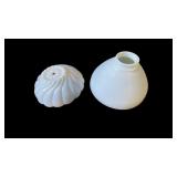 2 Milk Glass Lampshades