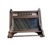 Antique Mirror with Towel Rack