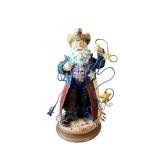 Sankyo Musical Texan Santa Figurine