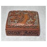 Carved Wood Trinket Box