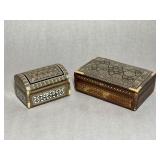 Inlay Wood Trinket Boxes
