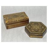 Inlay Wood Trinket Boxes
